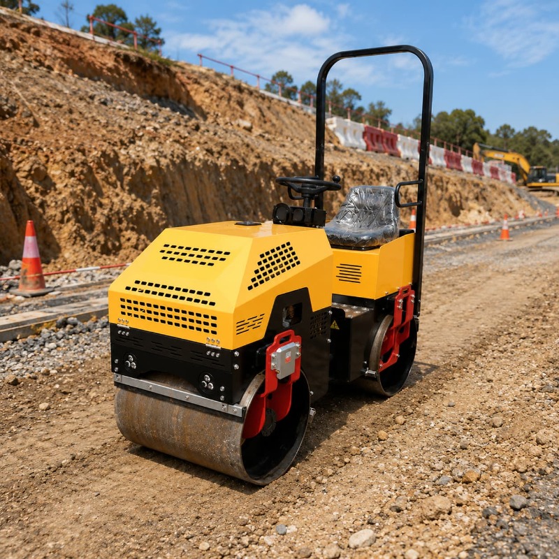 مدحلة طرق اهتزازية مزدوجة الأس - مراجعة Heavy Equipment For Construction وسعره