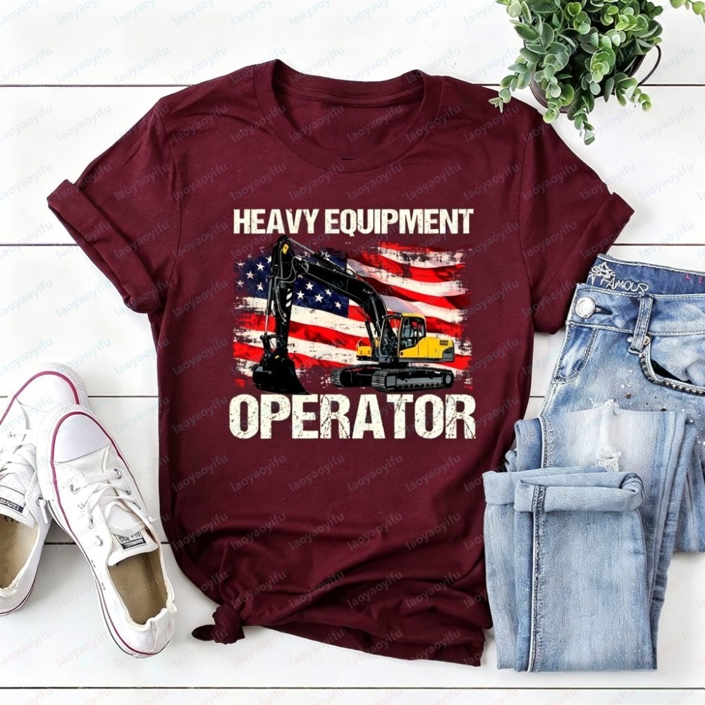 تي شيرت رجالي صيفي بأكمام قصير - مراجعة Heavy Equipment Operations وسعره